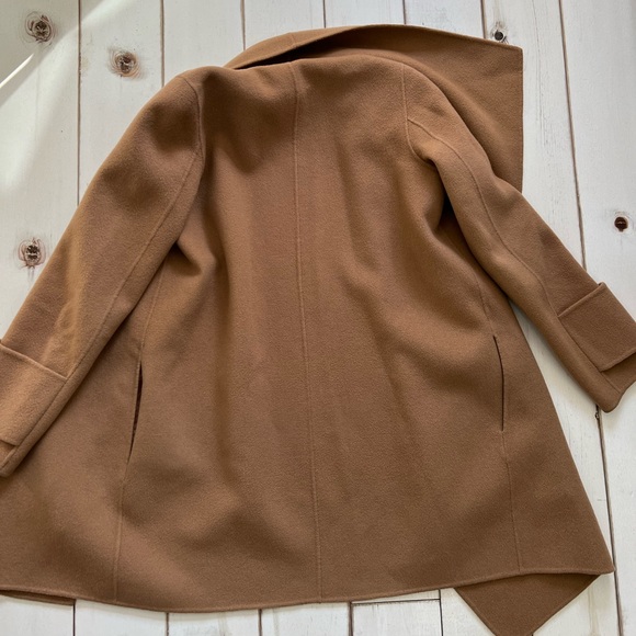 VINCE Drape Front Wool Coat - Picture 13 of 16